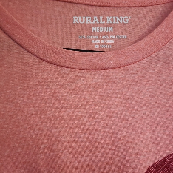 Rural King Women Chickens Never Broke My Heart Long Sleeve Graphic T-Shirt Pink - Picture 4 of 4